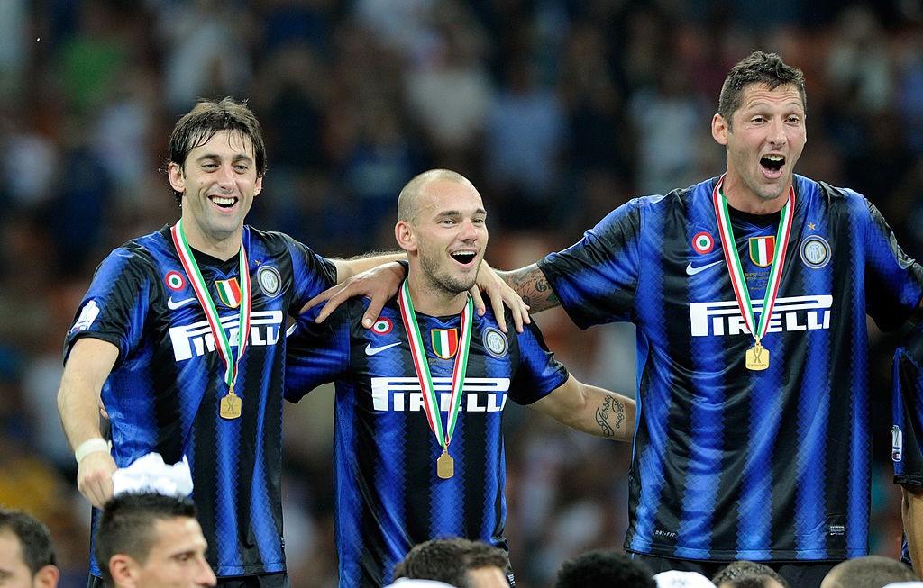 Materazzi, Sneijder e Milito