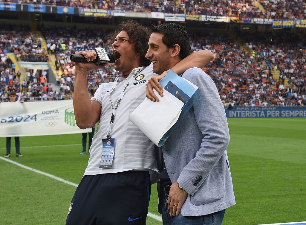 Milito al Meazza con lo speaker