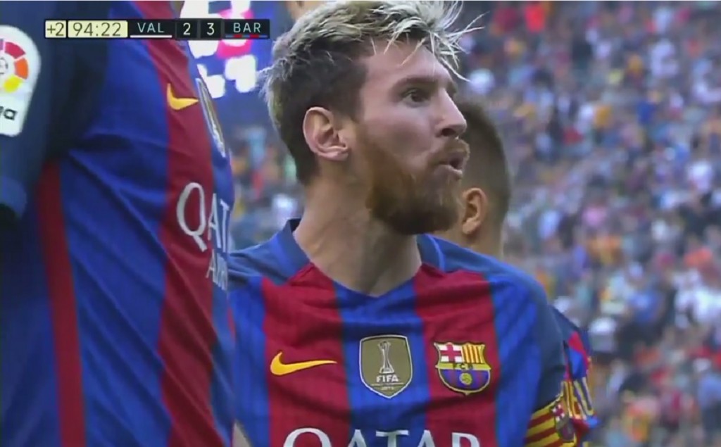 Messi urla Valencai
