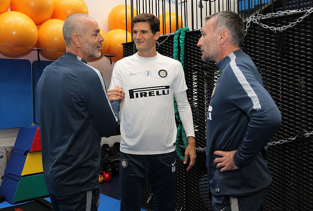 Stefano Pioli al primo allenamento con l'Inter