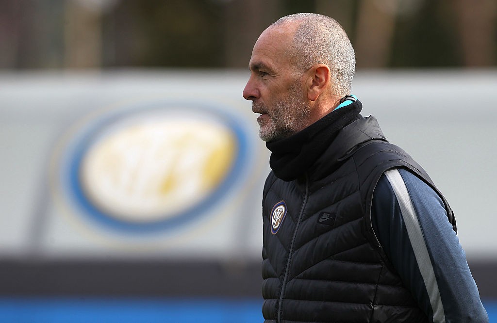 Stefano Pioli al primo allenamento con l'Inter
