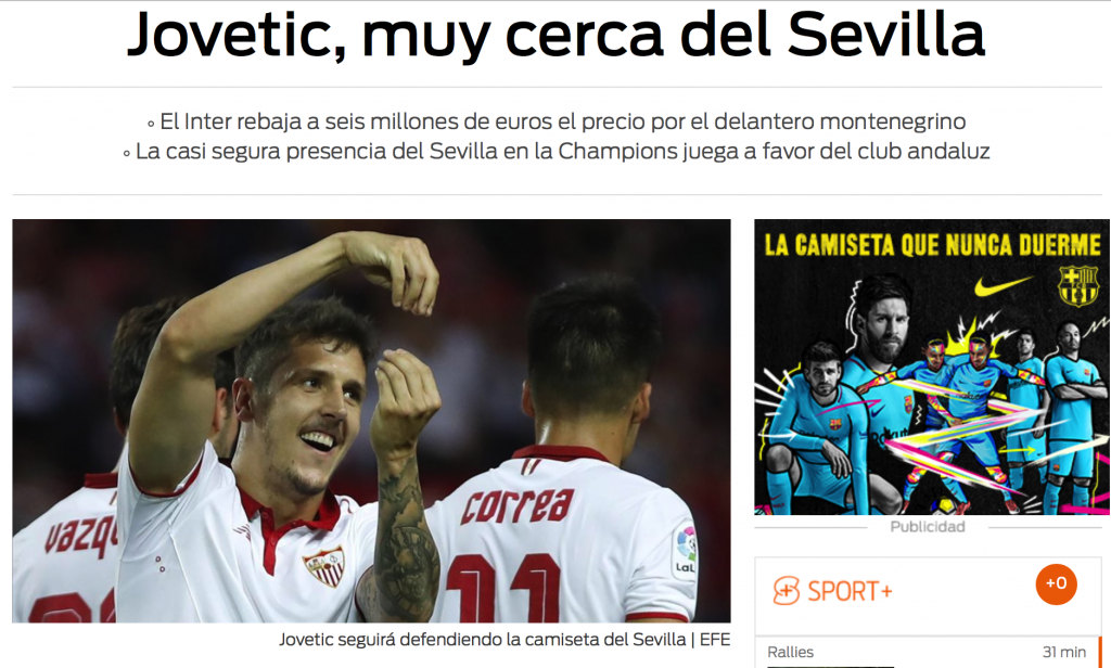 Jovetic Sport.es