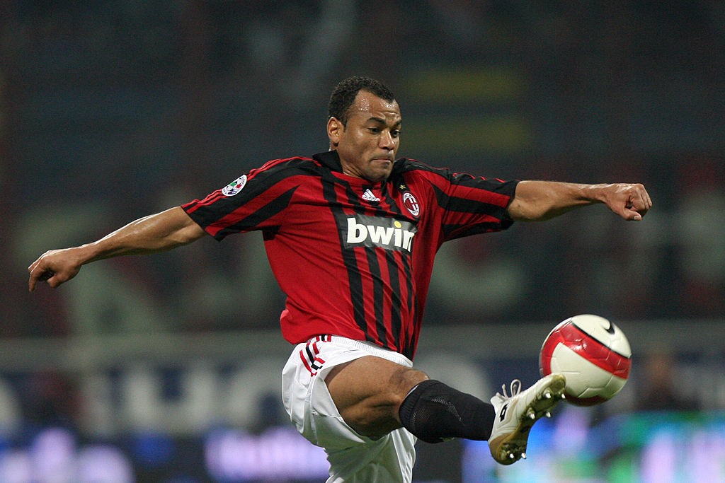 AC Milan's defender Cafu controls the ba