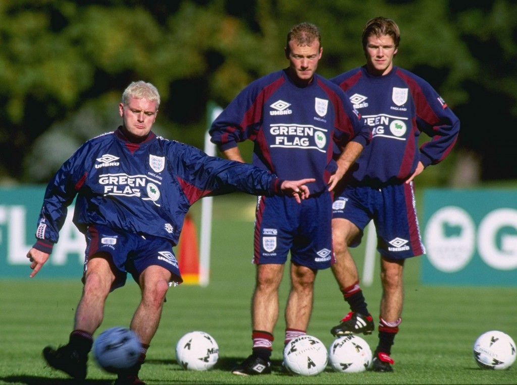 Gascoigne, Shearer e Beckham