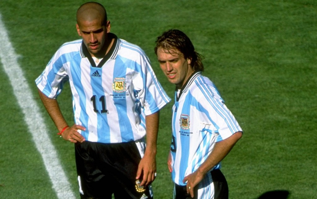 Juan Veron e Gabriel Batistuta