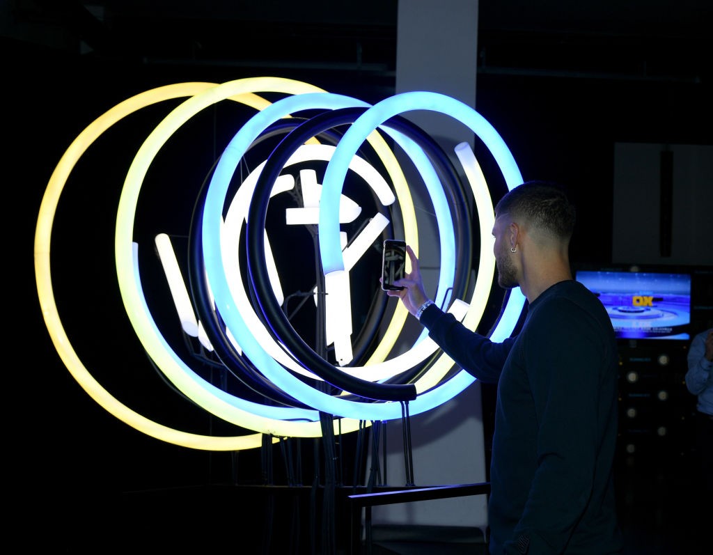 Mauro Icardi Visits FC Internazionale 'Innovative Passion' Concept At Milan Design Week 2018