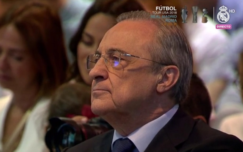 Florentino Perez presentazione Courtois