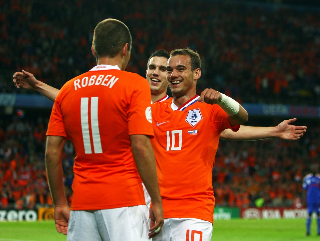 Robben con Sneijder