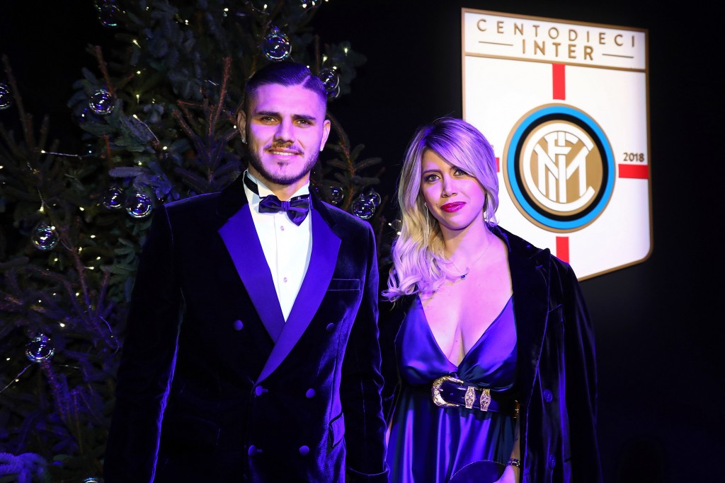 Icardi e Wanda alla Cena di Natale