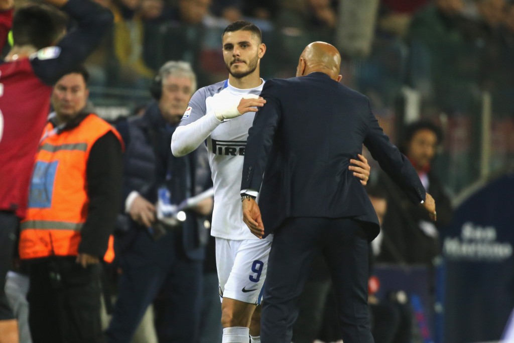 Icardi con Spalletti a Cagliari