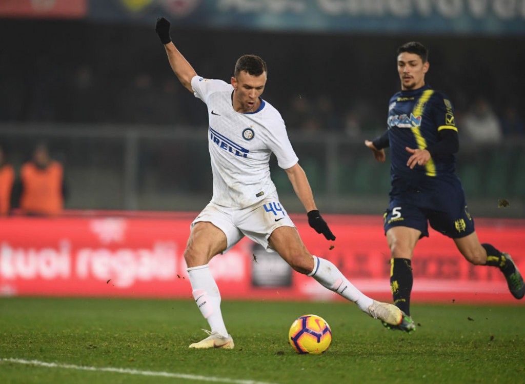 Perisic al tiro contro il Chievo