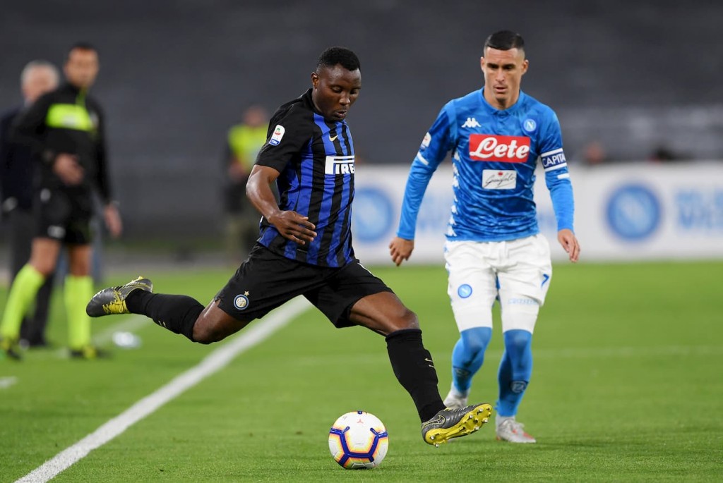 Napoli-Inter, Asamoah in azione