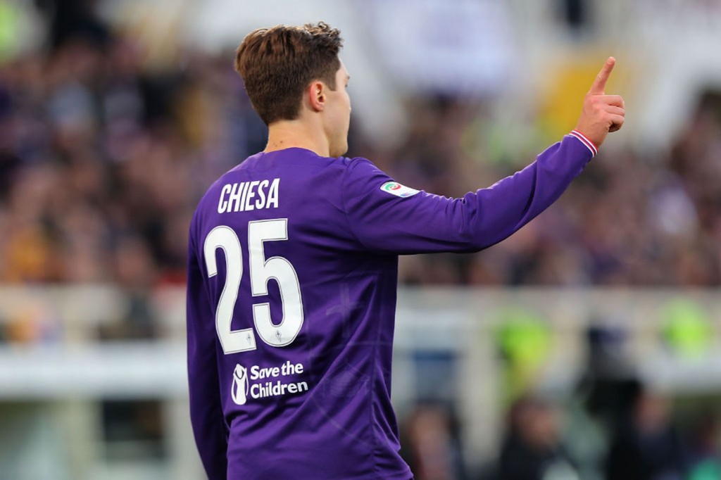Federico Chiesa con la Fiorentina