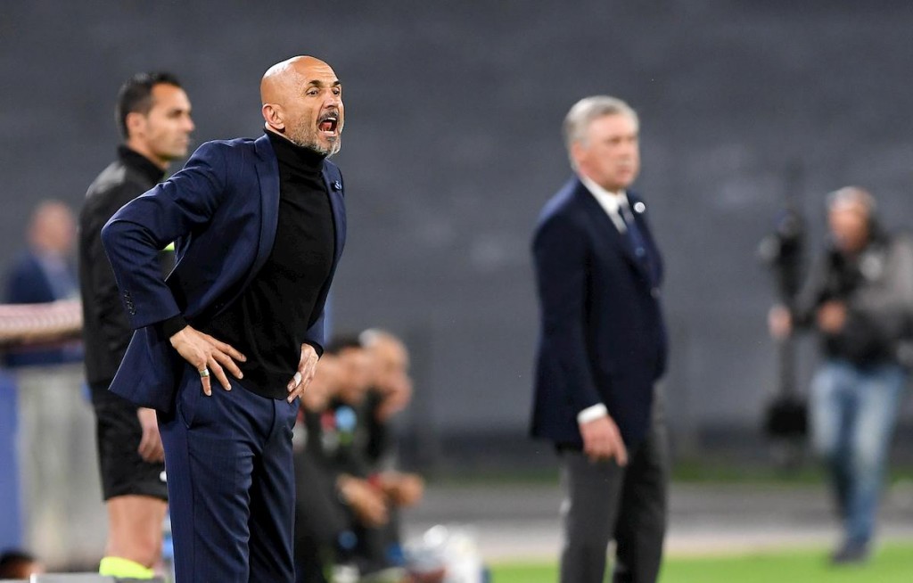 Spalletti durante Napoli-Inter