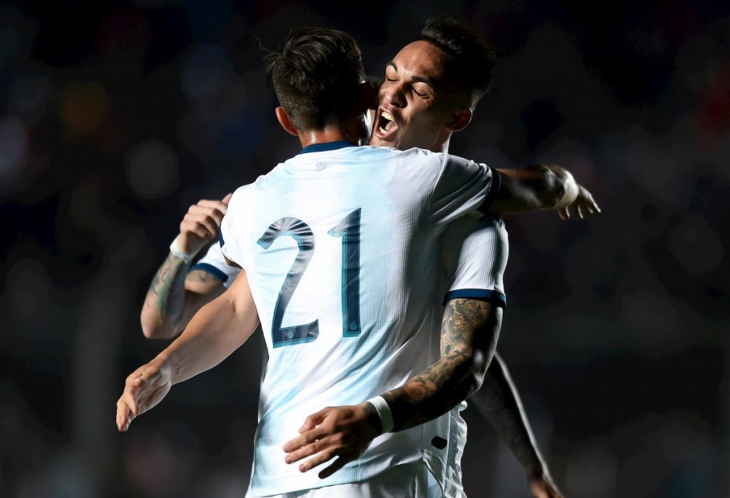 Argentina-Nicaragua, gran gol di Lautaro Martinez e abbraccio con Dybala