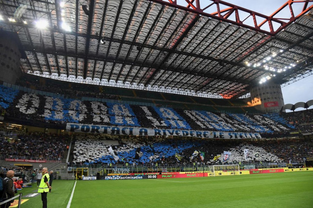 una vista della curva nord