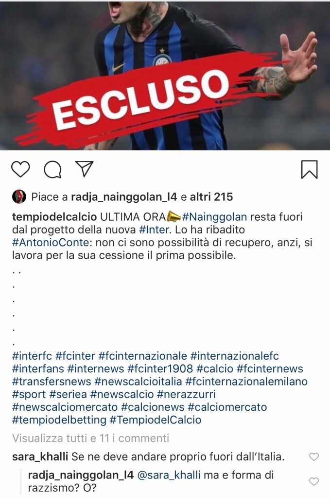 Radja Nainggolan su IG