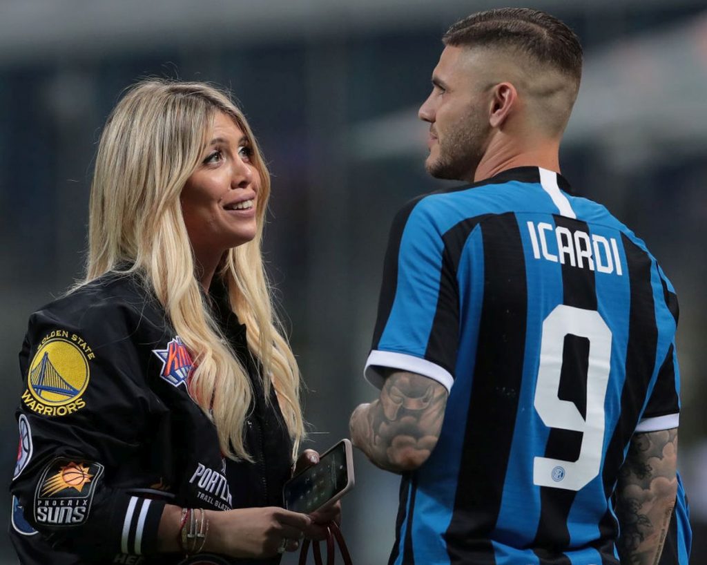 Mauro Icardi con la moglie e agente Wanda Nara