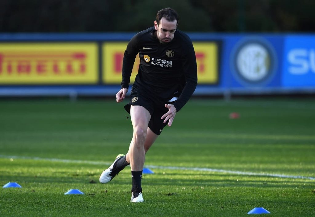 Diego Godin in allenamento