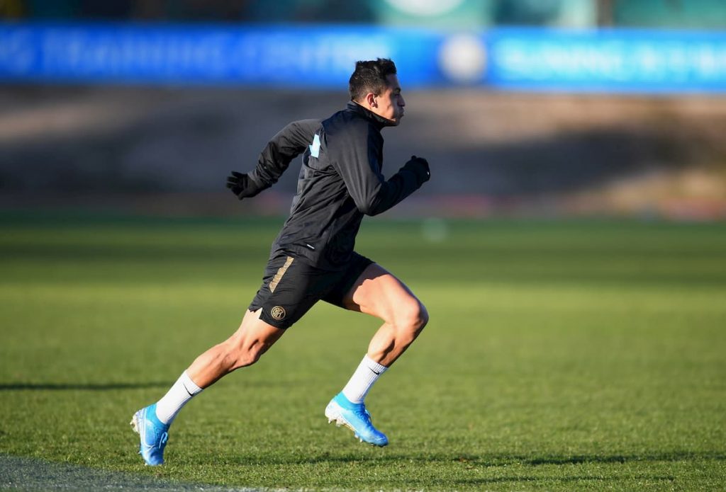Alexis Sanchez si allena con l'Inter