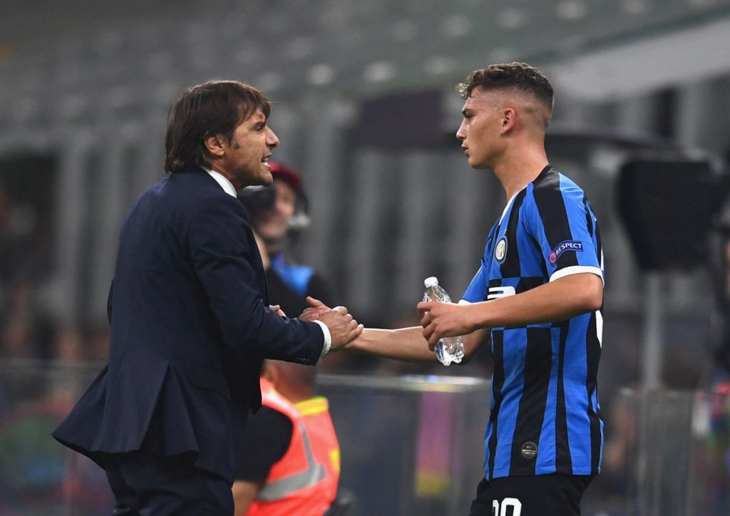 Antonio Conte e Sebastiano Esposito
