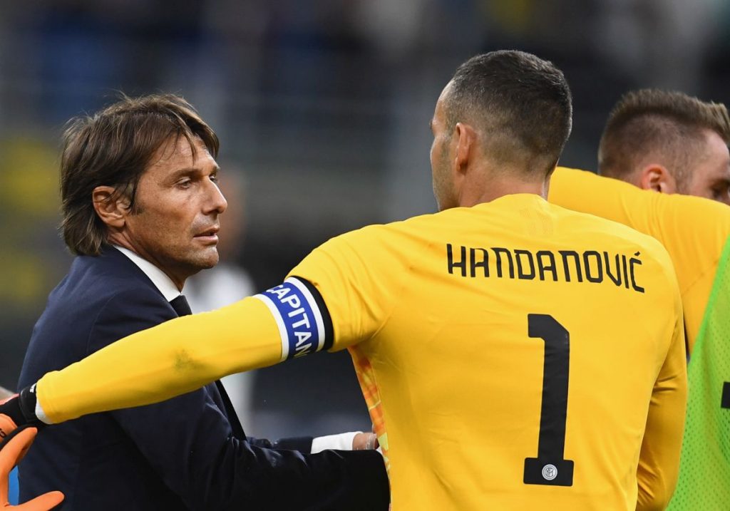 Antonio Conte e Samir Handanovic