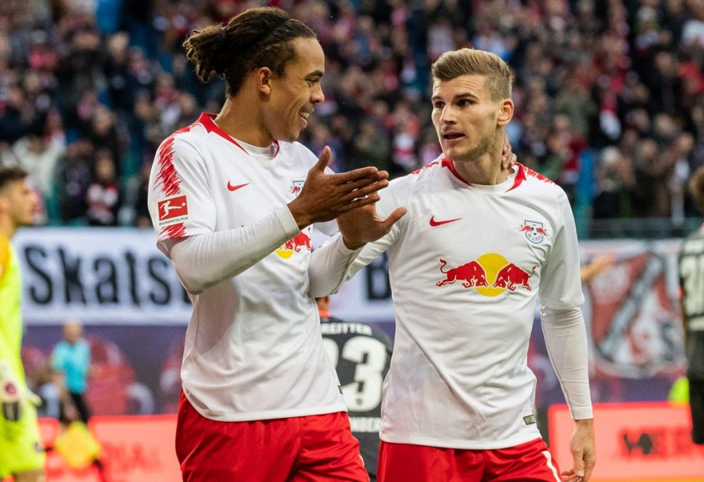 Yussuf Poulsen e Timo Werner