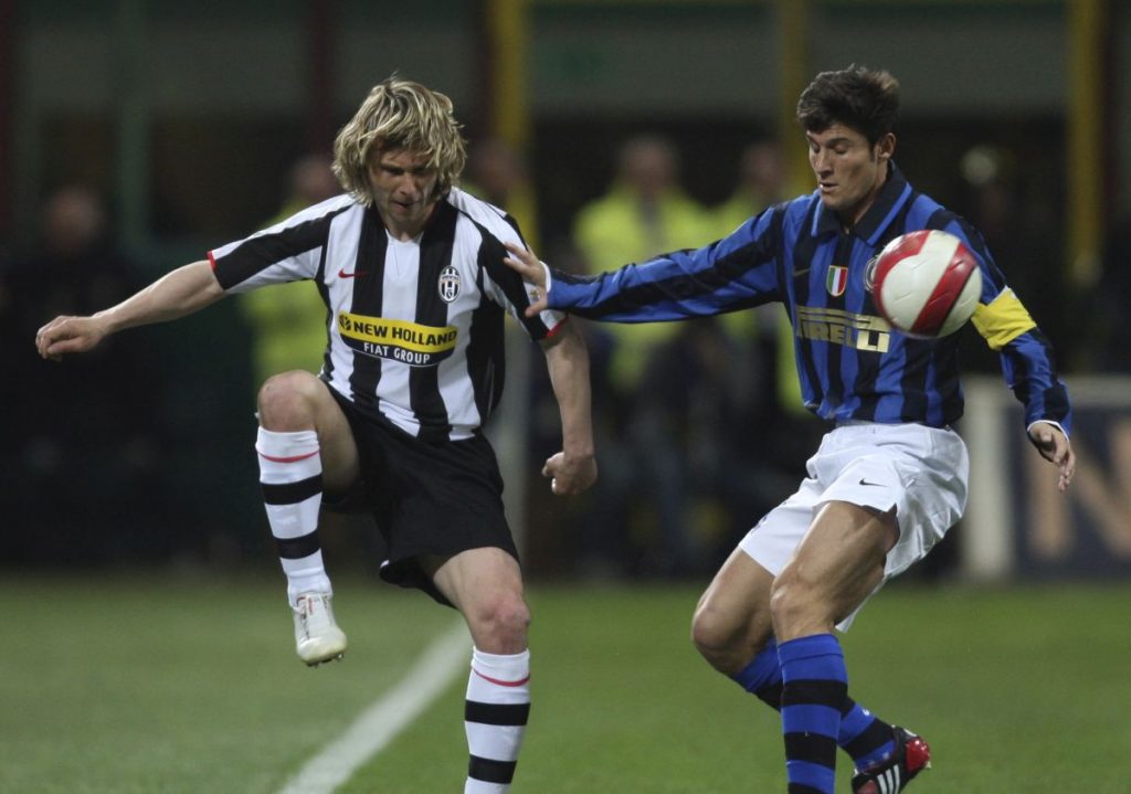 Pavel Nedved e Javier Zanetti