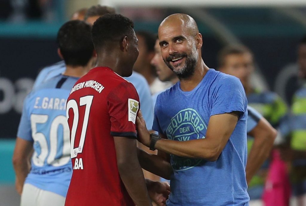 David Alaba e Pep Guardiola