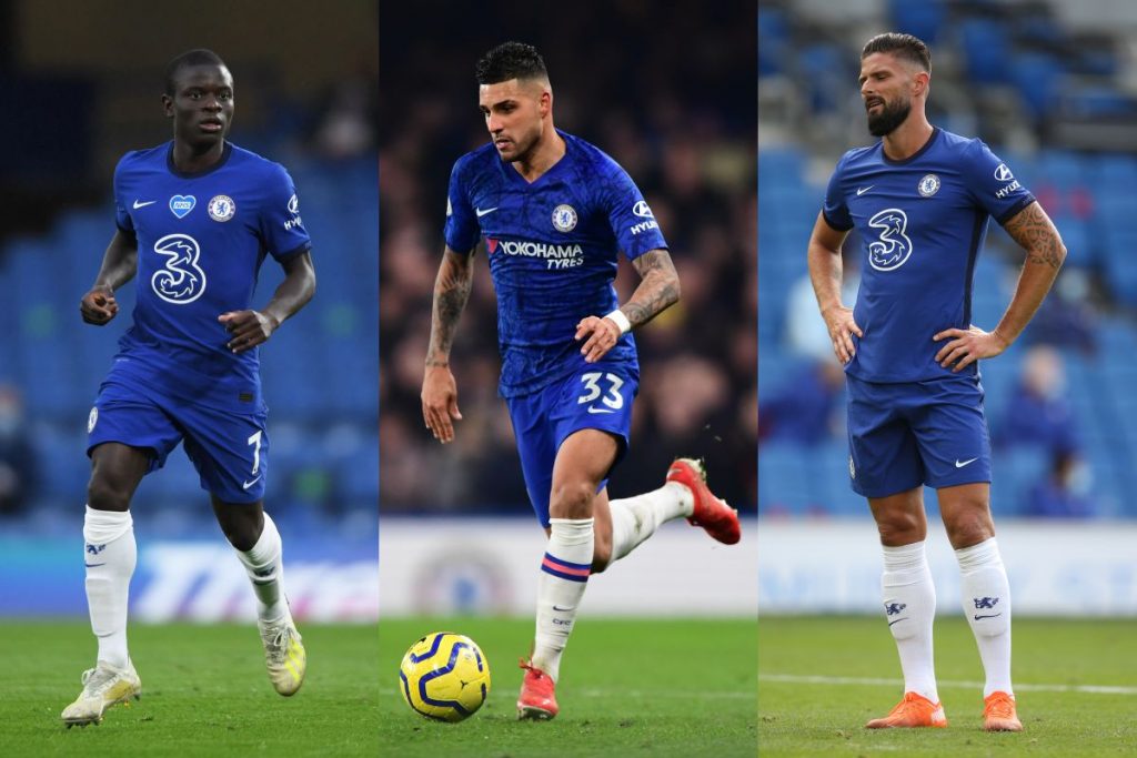 Kanté, Emerson e Giroud