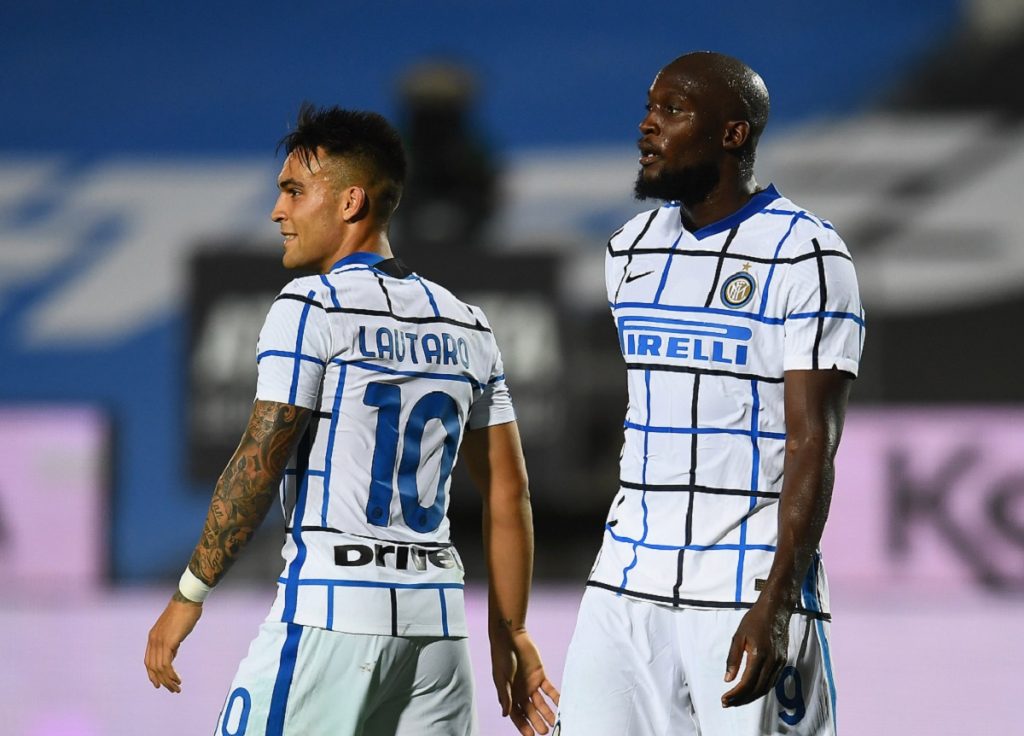 Lautaro e Lukaku contro l'Atalanta