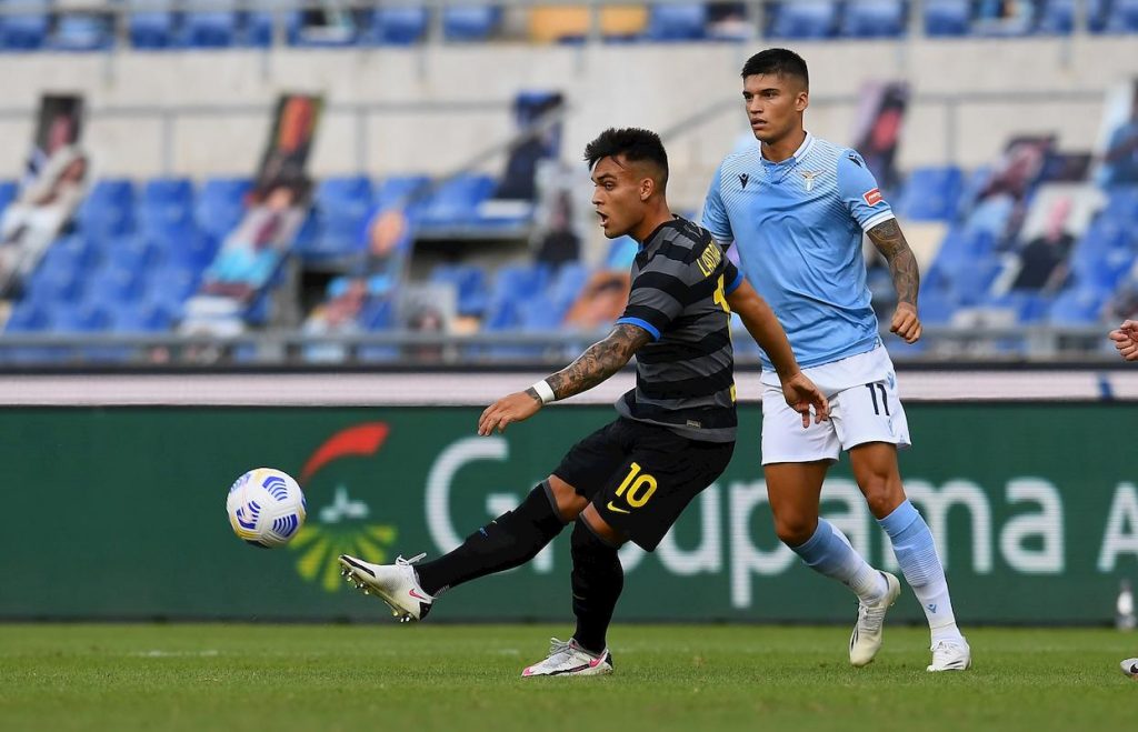 Lautaro in gol contro la Lazio