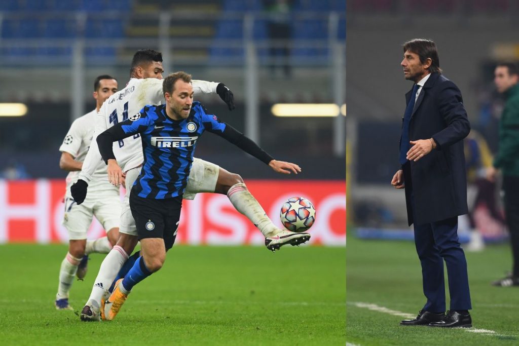 Christian Eriksen e Antonio Conte