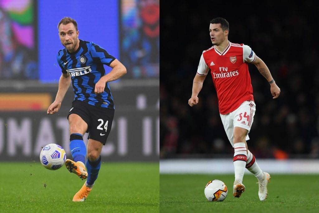 Christian Eriksen e Granit Xhaka