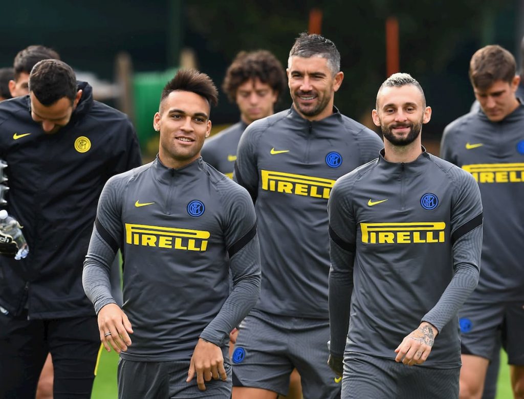 Lautaro, Brozovic e Kolarov in allenamento