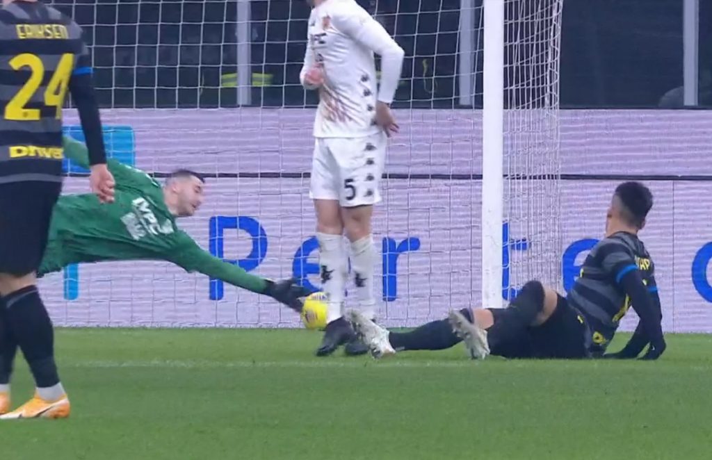 Inter-Benevento, gol di Lautaro