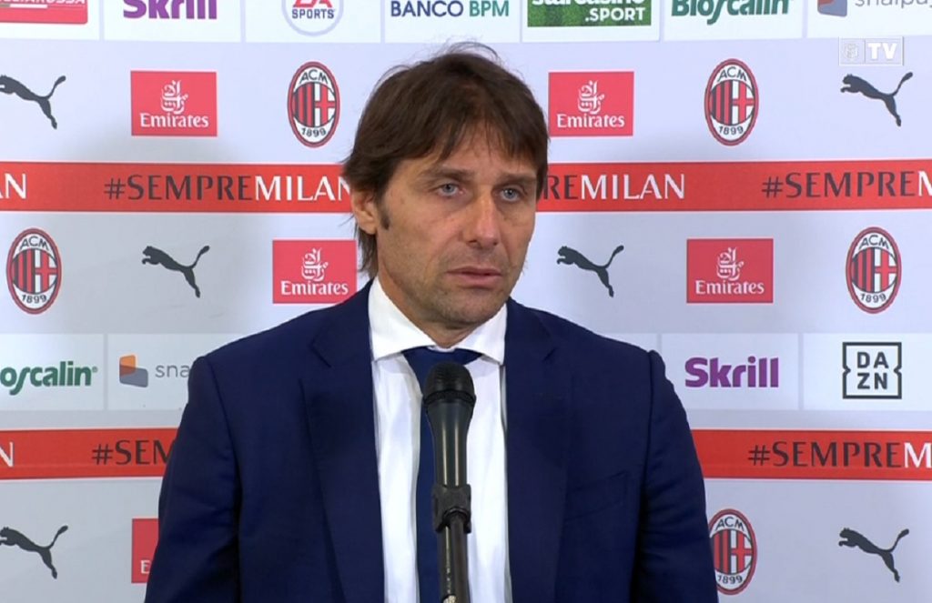 Conte in conferenza dopo il derby