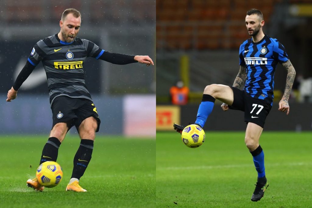 Christian Eriksen e Marcelo Brozovic