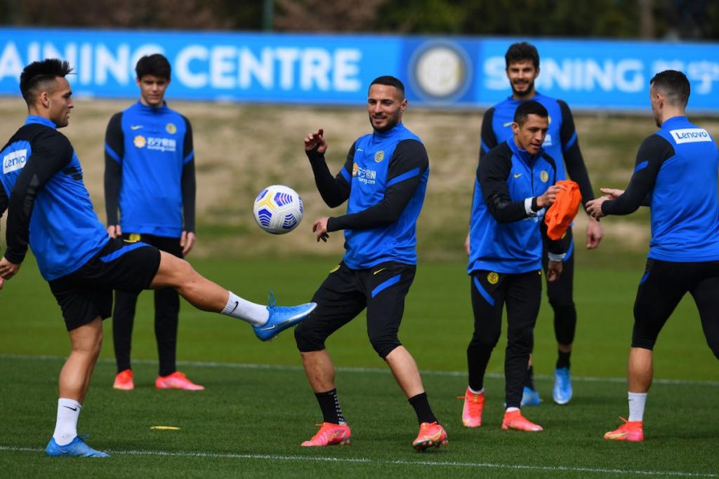d'ambrosio allenamento pinetina