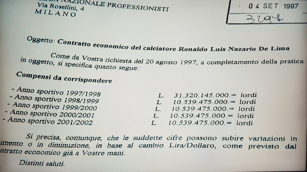 contratto ronaldo