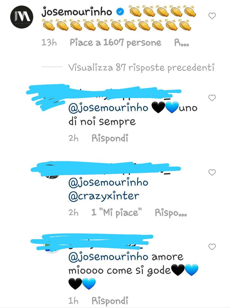 mourinho like tifosi inter