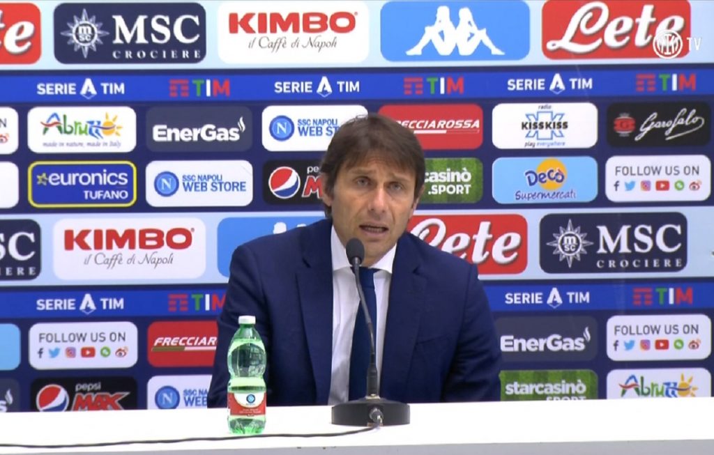 Conte conferenza Napoli-Inter