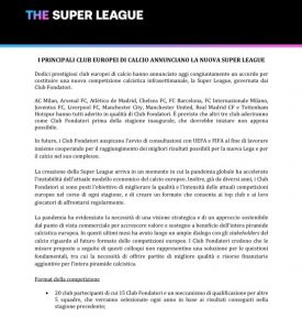 Comunicato Superlega