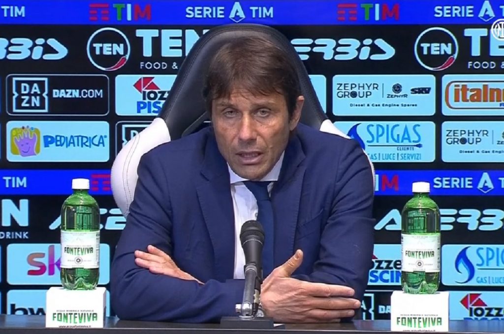 Conte in conferenza Spezia-Inter