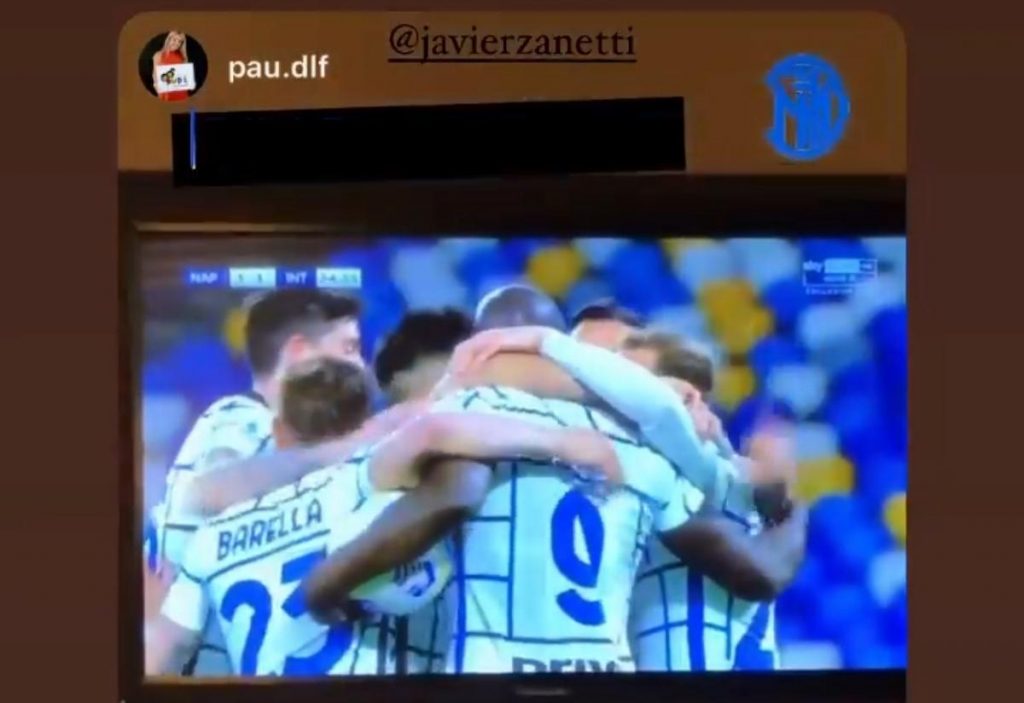 figli zanetti esultanza eriksen napoli inter