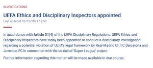 uefa indagine real barcellona juve