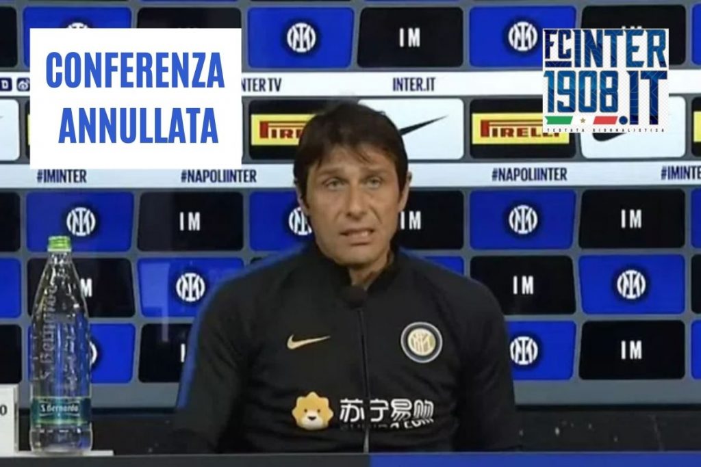 INTER CONFERENZA STAMPA ANNULLATA CONTE