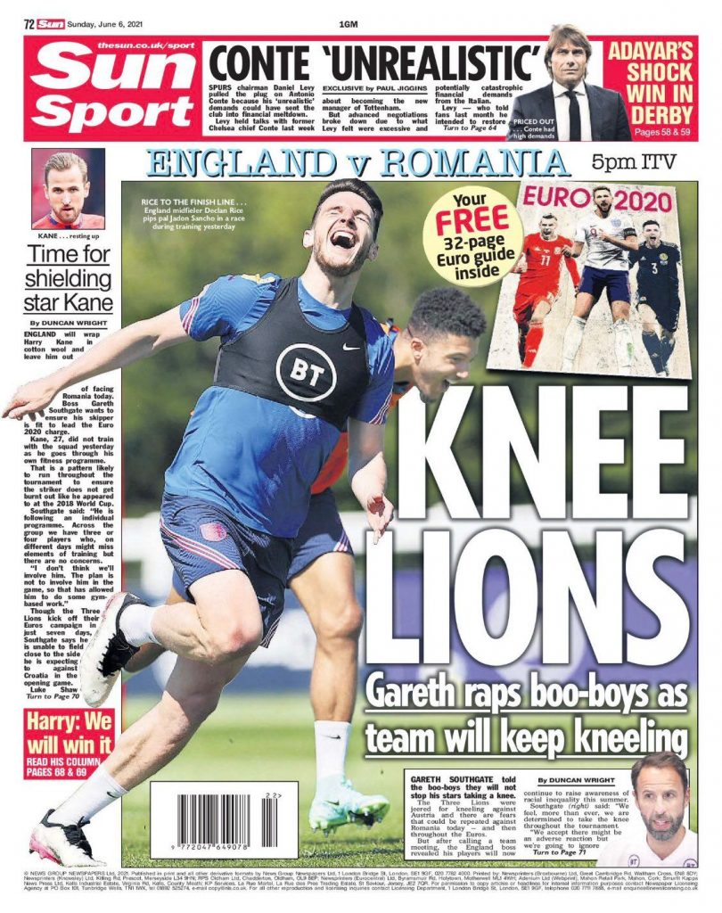 The Sun su Conte e Tottenham