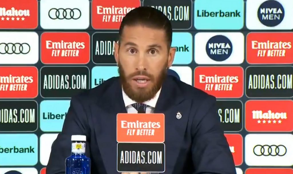Sergio Ramos, conferenza di addio al Real Madrid