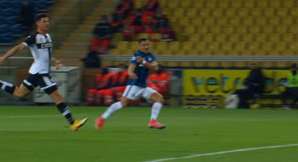 Parma-Inter, il secondo gol di Sanchez